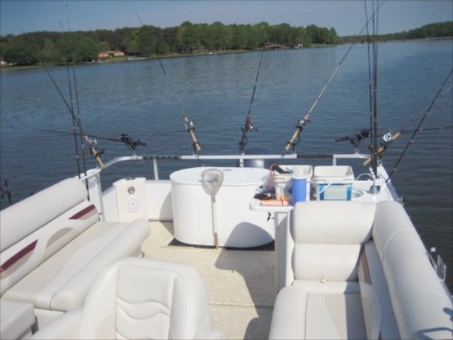 Spacious seating aboard Jim's boat